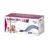 DAMACRYL (ПГА) плетеная рассасывающаяся нить (1 * 75 см, 3-0) с иглой 22 мм, 1/2, колющая, 12 шт