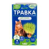 ЧЕТЫРЕ С ХВОСТИКОМ травка для кошек и других питомцев