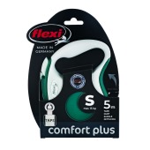 Рулетка COMFORT PLUS S (5 м, 15 кг) ремень, зеленый, FLEXI