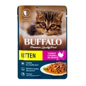 MR. BUFFALO KITTEN пауч для котят (ИНДЕЙКА НА ПАРУ, СОУС), 85 г