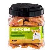 Лакомство ЗДОРОВЬЕ галеты мясо курицы и злаки для собак и кошек, 750 г, GREENQZIN