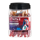 Лакомство СТАТЬ 2 мясо утки на воловьей коже для собак, 750 г, GREENQZIN
