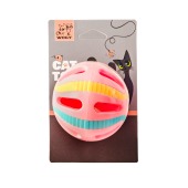 Игрушка WOGY Шарик двойной (8/2,5 см) для собак, с колокольчиком, микс