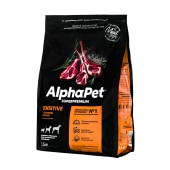 ALPHAPET для собак мелких пород с чувствительным пищеварением (ЯГНЕНОК, РИС), 1,5 кг