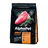 ALPHAPET для взрослых собак мелких пород (ИНДЕЙКА, РИС), 0,5 кг