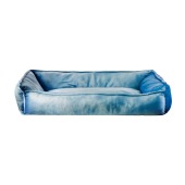 Лежак WOGY (50 * 40 см) для животных, с бортами, велюр, голубой