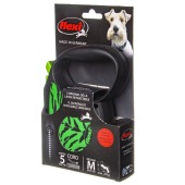 Рулетка SAFARI M (5 м, 20 кг) трос, зелёный тигр, FLEXI