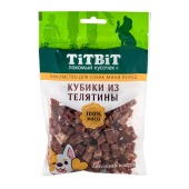 TITBIT лакомство кубики из телятины для собак мини пород, 100 г