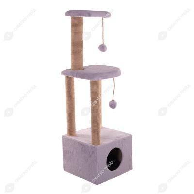 Домик-когтеточка МУРЗИК (40 * 40 * 130 см), BLACK CAT