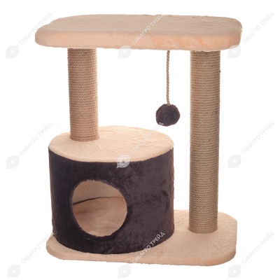 Домик-когтеточка ЛУИЗА 1 (40 * 60 * 85 см),  BLACK CAT