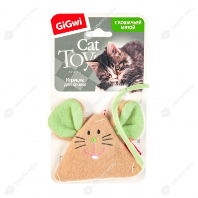 Мышка с кошачьей мятой, 8 см, GIGWI
