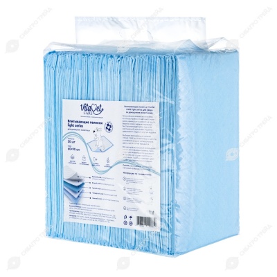 Пеленки VitaVet Care впитывающие 60 * 90 см, 50 шт