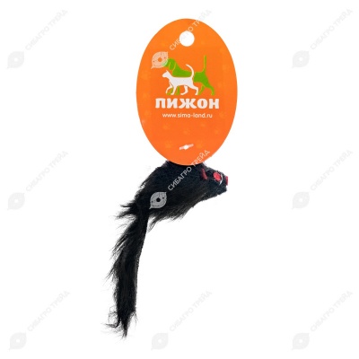 Мышь малая для кошек, 5 см, чёрная