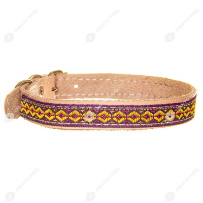 Ошейник №12 кожаный (ТЕСЬМА), КАСКАД