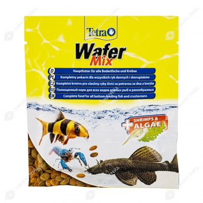 TETRA WAFER MIX корм в виде пластинок для донных рыб и ракообразных, 15 г