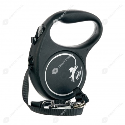 Рулетка BLACK DESIGN S (5 м, 15 кг) ремень, серебро, FLEXI