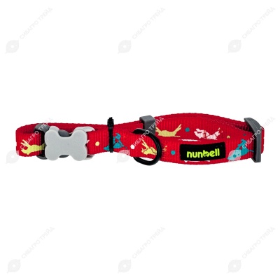 Ошейник для собак s-DD (застежка), (37 * 1,5 см), микс, NUNBELL