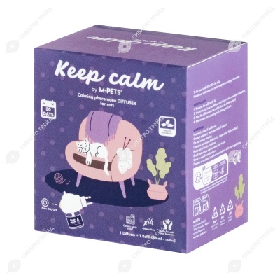 KEEP CALM успокаивающий феромон для кошек, 48 мл + диффузор