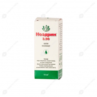 Ноздрин 3.90 капли назальные, 10 мл